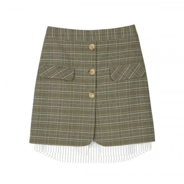 앤더슨벨 레이어드 테일러드 스커트 베이지 M