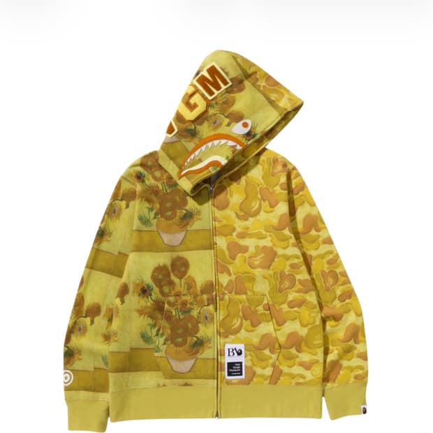 BAPE 반고흐 해바라기 샤크 후드집업 XL 판매합니다.