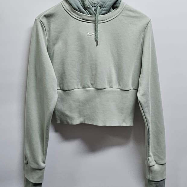 나이키 여성 크롭 기모후드티 M