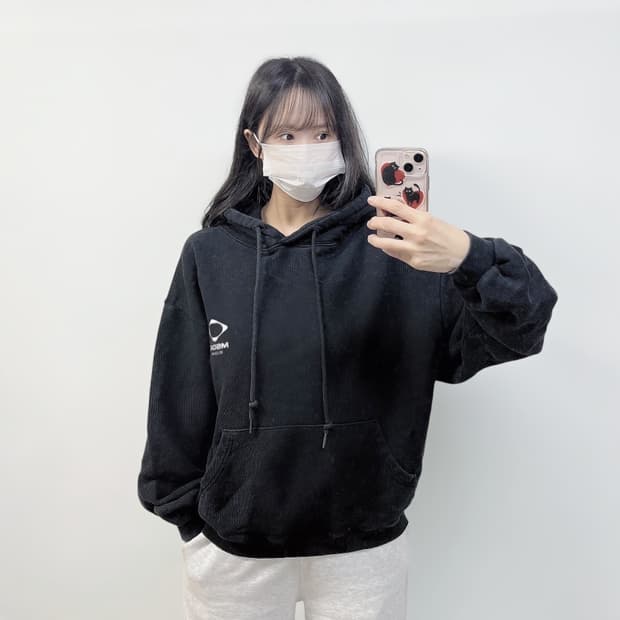 미스치프 롬버스 부산 후드티 블랙