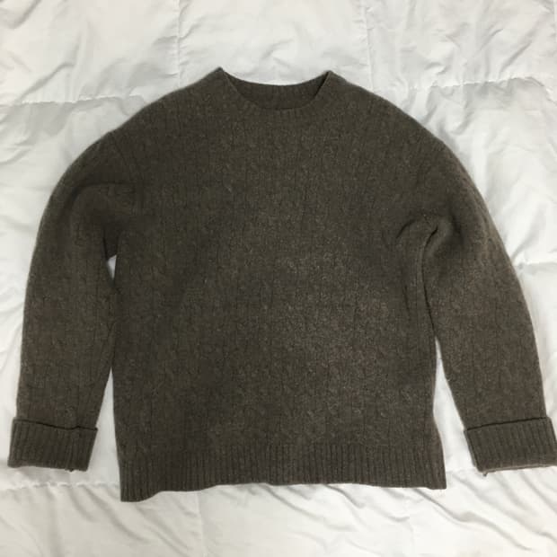 빈티지 꽈베기 아오이유우st 커피브라운 캐시미어 니트