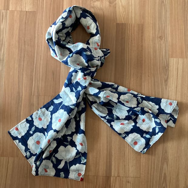 플라워 패턴 머플러 스카프 목도리
