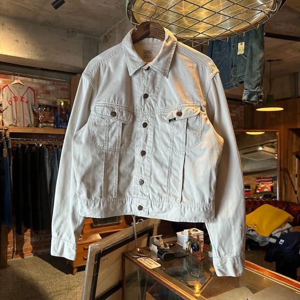 60s USA LEE 100-J 빈티지 리 화이트 웨스터너 자켓