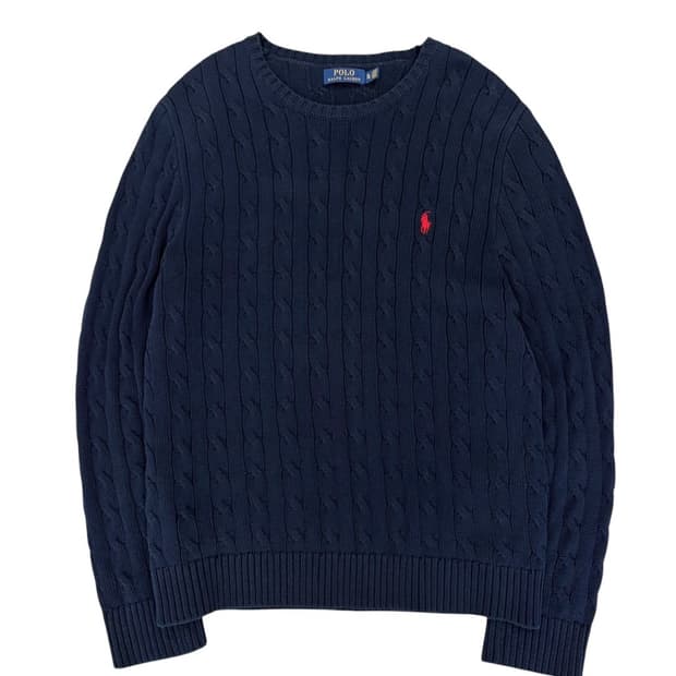 폴로 케이블니트 네이비 (XL)