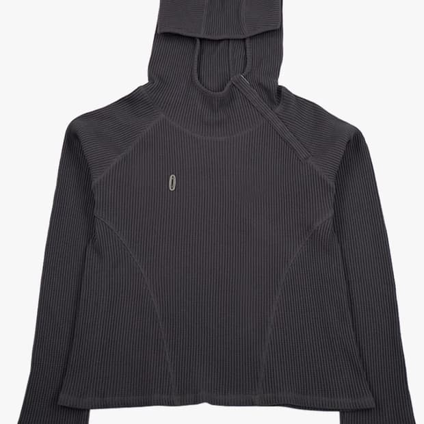 HALOMINIUM SLIM WAFFLE HOODIE