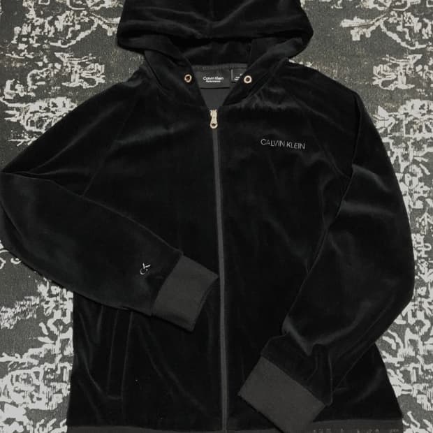 Calvin Klein Velvet Zip-Up L