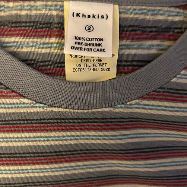 카키스 Border S/S Tee Grey 반팔