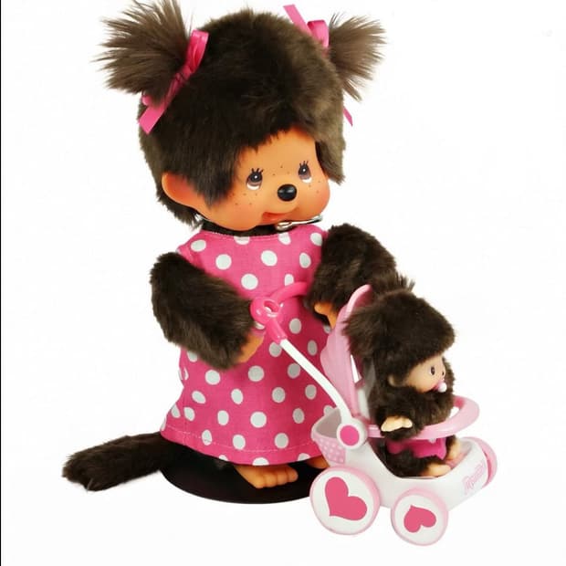 엄마와 아기 유모차 몬치치