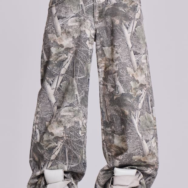 Jaded London 제이디드런던 우드랜드 카모 콜로수스 배기 진