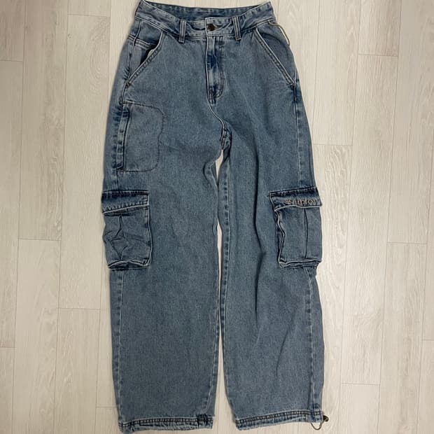 스컬프터 데님 카고 팬츠