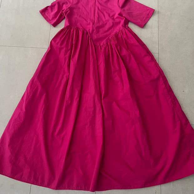 코스 코튼 원피스 xs 핑크