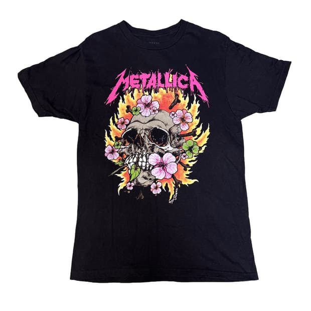 빈티지 메탈리카 METALLICA PUSHEAD FLAMING SKULL