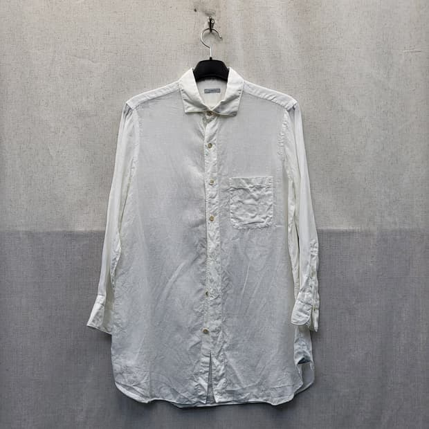 malo 화이트 린넨 긴팔 셔츠