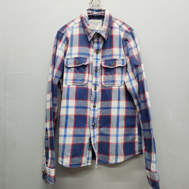아베크롬비 투포켓 체크 셔츠 S(M) 남여공용