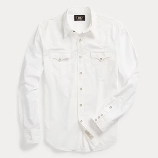 RRL 더블알엘 슬림핏 포플린 웨스턴 셔츠 M