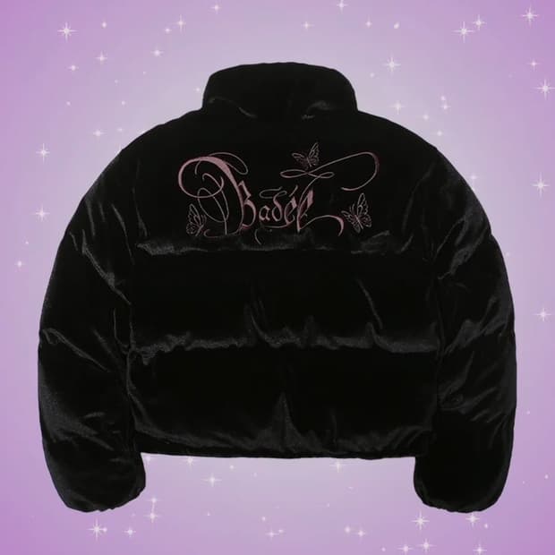 택포 배디 벨벳 벨루어 숏패딩 m