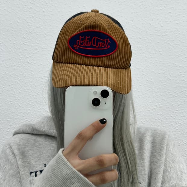 본더치 y2k 코듀로이 브라운 볼캡