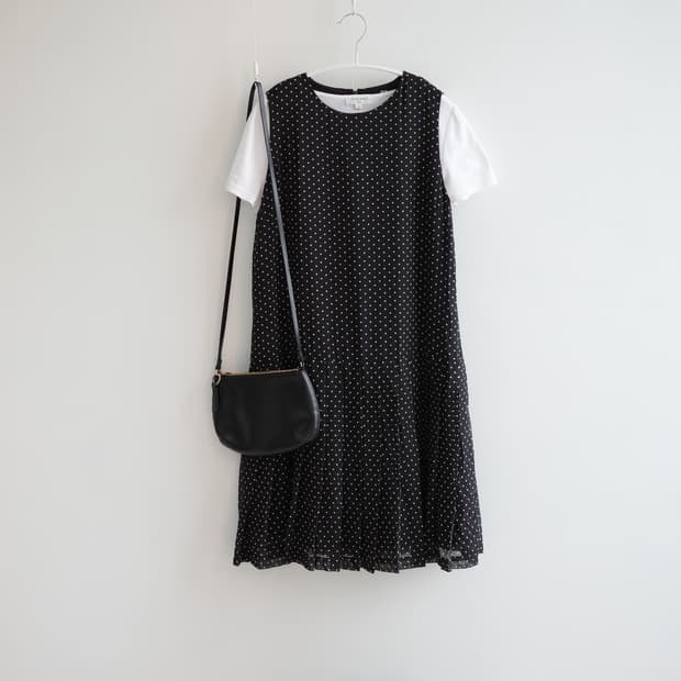 Uniqlo dot pleats one-piece