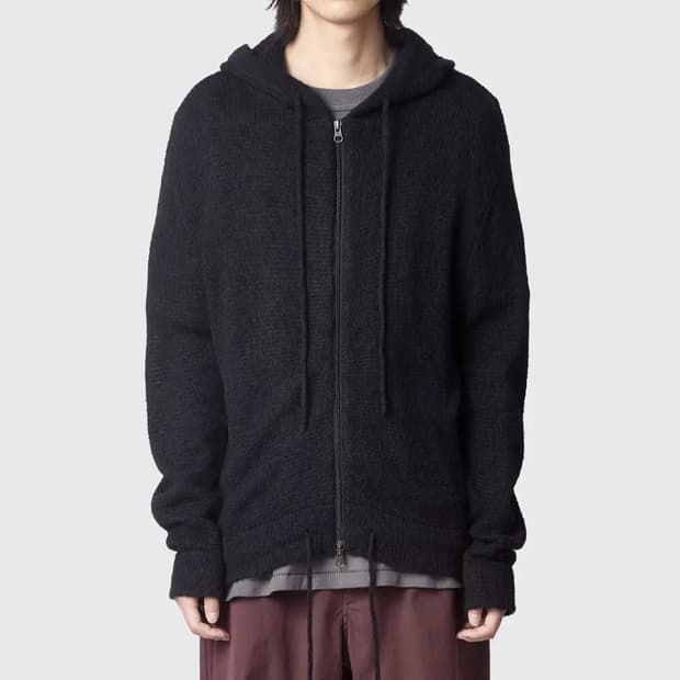 해칭룸 Mohair Knit Hoodie V2 블랙