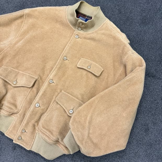 폴로 랄프로렌 카멜 헤어 블루종 L