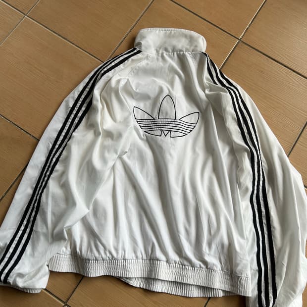 80‘s Adidas 아디다스 바람막이 화이트/블랙