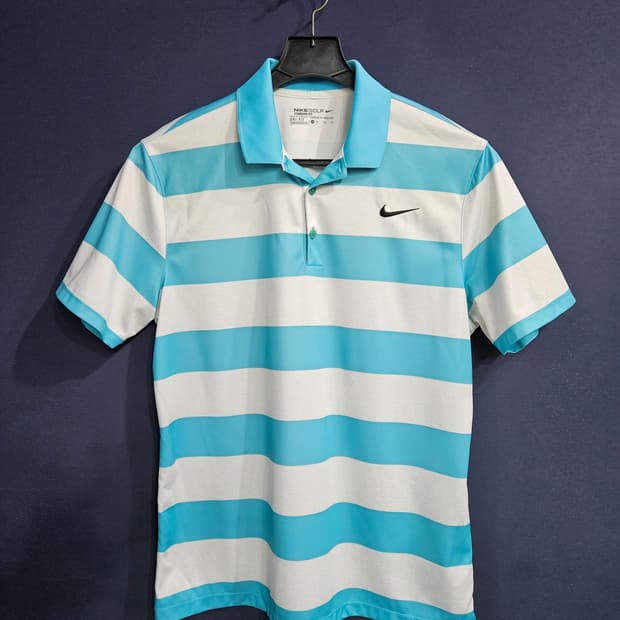 나이키 스트라이프 줄무늬 남성 슬림핏 105 골프 카라반팔티 