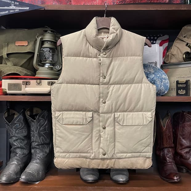 90s 랭글러 다운 베스트 웨스턴 포켓 조끼 패딩 N56