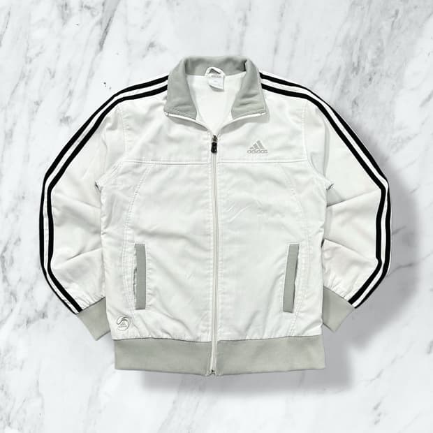아디다스 00‘s 화이트 바람막이 트랙탑 져지 2XL