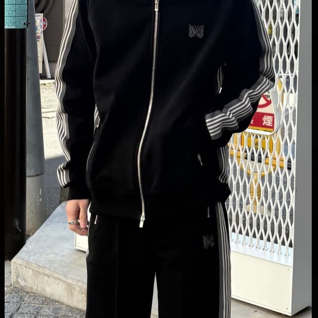 니들스 x lhp 코튼 트랙자켓 블랙 XL