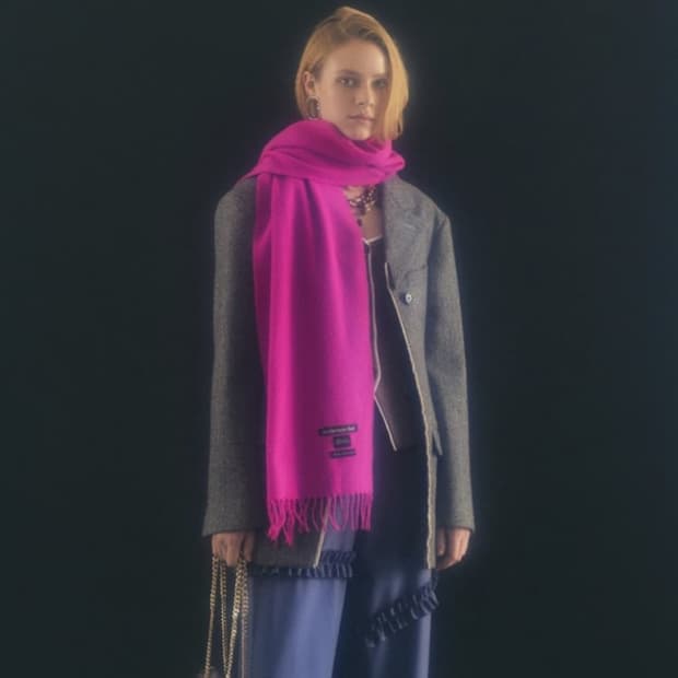 새제품)앤더슨벨 비엘라 스카프 푸시아핑크