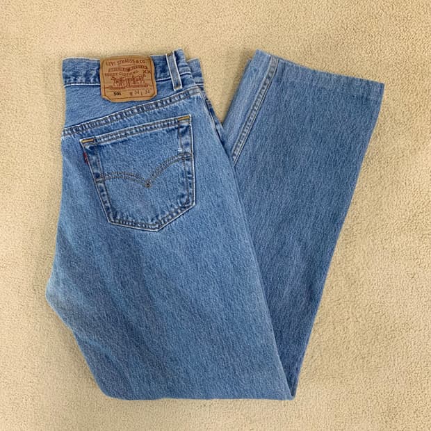 90s 빈티지 리바이스 501 데님팬츠( 32사이즈 )남자청바지 중청