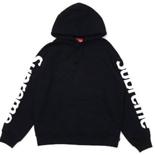 SS18 슈프림 사이드라인 로고 후디