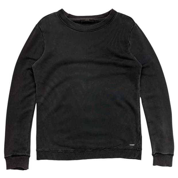 디젤 본 프린팅 차콜 스웻셔츠 XS