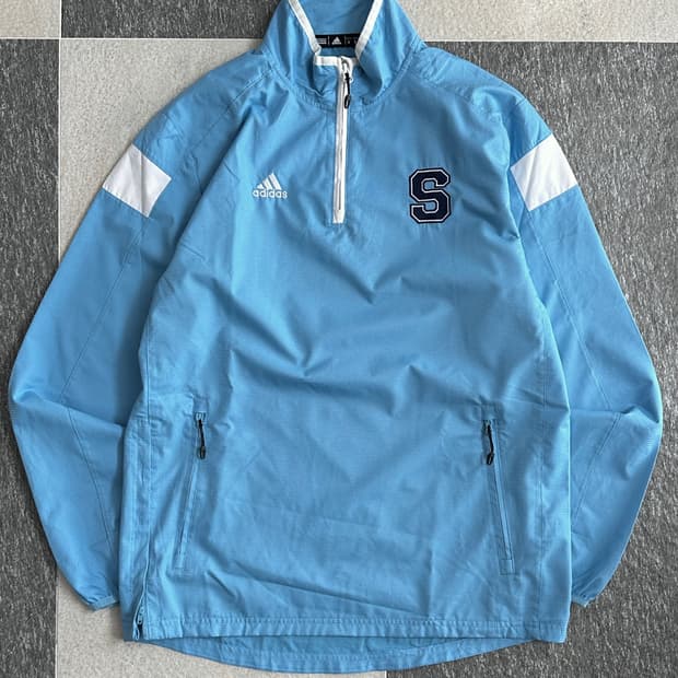 아디다스 스카이 배색 아노락 