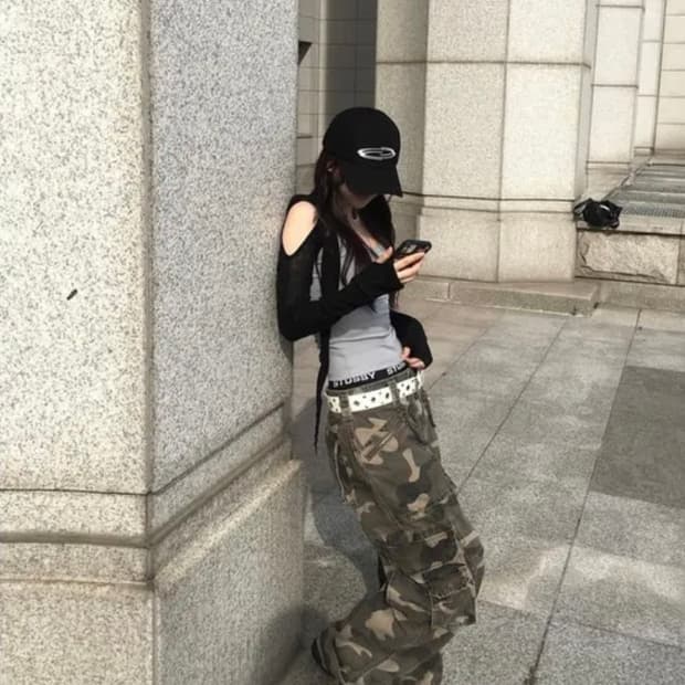 카모 밀리터리 카고팬츠