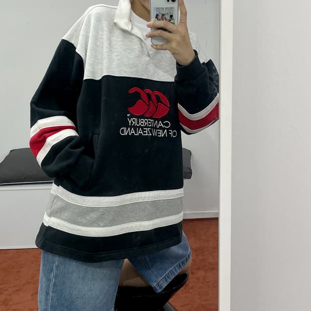 캔터베리 오버핏 럭비 티셔츠