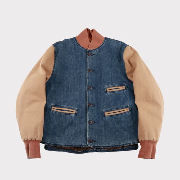 [L] 구즈베리레이 스포츠 블레이저 데님 캔버스 자켓