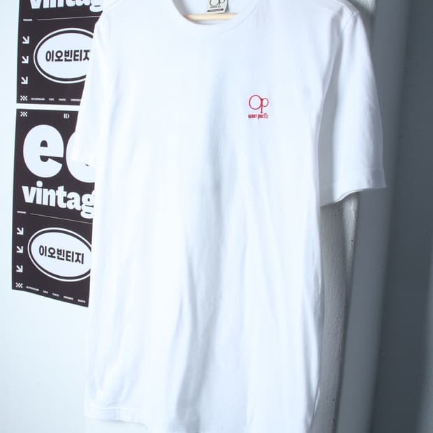 (L-XL) 오션퍼시픽 반팔 티셔츠 백프린팅 화이트 스트릿-H35109
