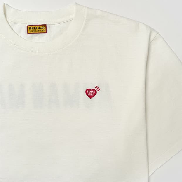 휴먼 메이드 하트 로고 티셔츠 블랙 화이트