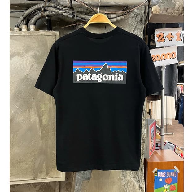 파타고니아 반팔티 블랙 M #csz4046