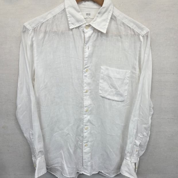 유니클로 린넨 셔츠 긴팔 m