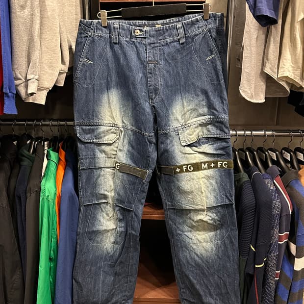 빈티지 마리떼 프랑소와 저버 벨크로 데님팬츠 