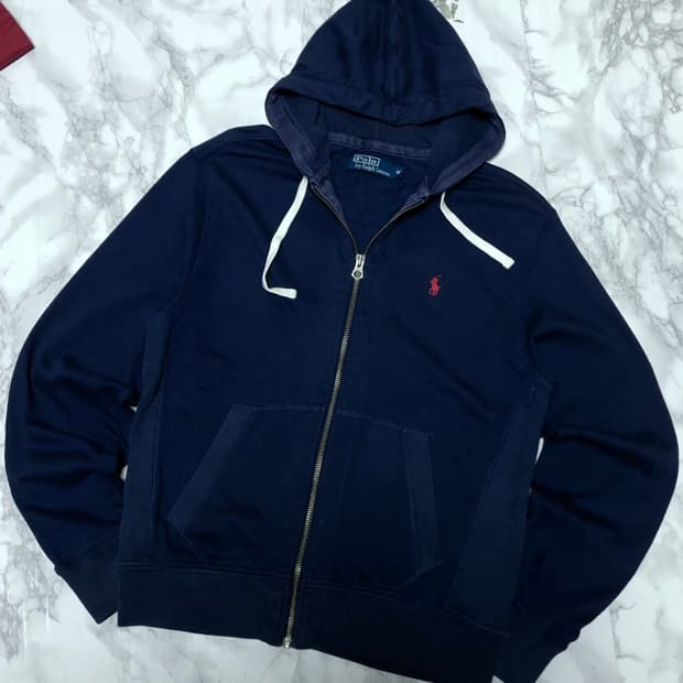 폴로 랄프로렌 써멀 후드집업 자켓 네이비