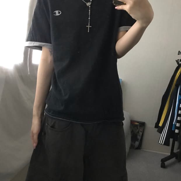 챔피온 올드스쿨 링거반팔티셔츠