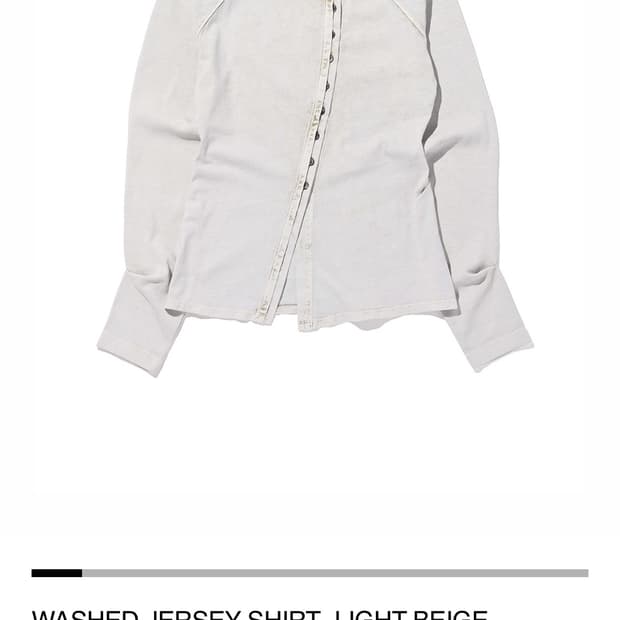 미스치프 WASHED JERSEY SHIRT _LIGHT BEIGE