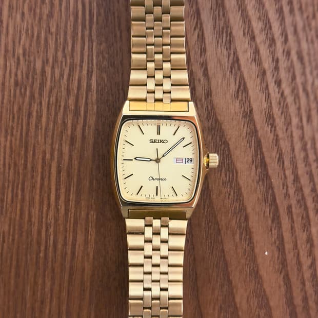 [중고] 빈티지 세이코 크로노스 5H23-512L 골드 TV