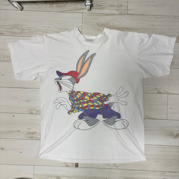 90s 루니툰 벅스버니 빈티지 티셔츠 싱글스티치 USA XL