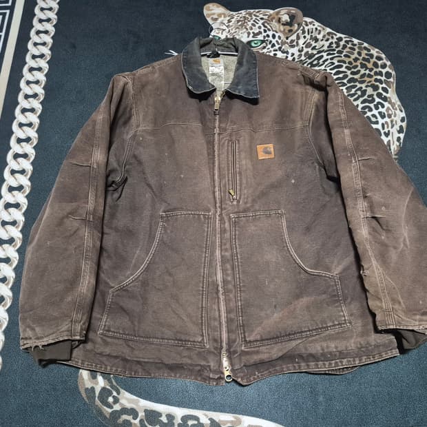 00's 칼하트 디트로이트 샌드스톤 아크틱 코트 자켓 C61 DKB