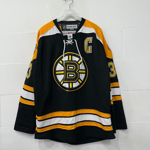 리복 NHC 보스턴 브루인스 하키져지