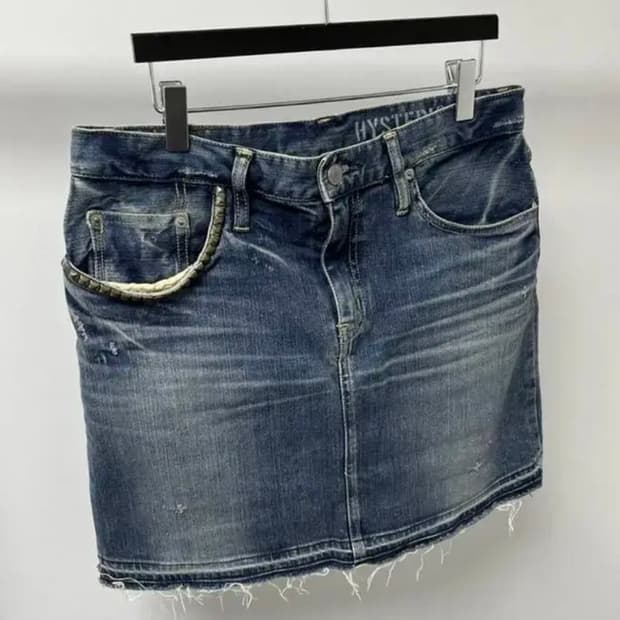 히스테릭 글래머 데님 스커트